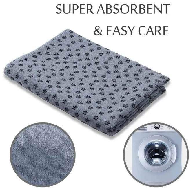 Non-Slip Microfiber Yoga Mat Towel - 3 Colors, Easy Wash & Free Shipping