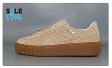 Puma Suede Platform Exotic Skin Beige Women Sneakers 363377-02