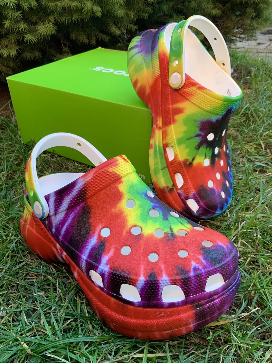 Crocs Platform Bae Tie Dye Graphic Limited Collab Clog UK 5 37 38