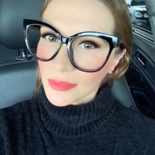 Oversized Square Cat EYE XXL Frames Clear Lens Fashion Women Big Eyeglasses 7030