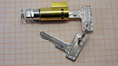 Lenkschloss HONDA MT5 MT50 - NEIMAN  - kurz flach 7,5 mm Hammerschlüssel