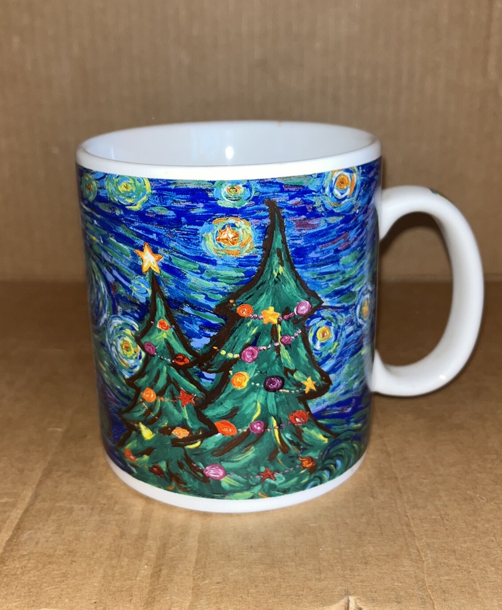 Starbucks 2000 Barista Starry Night Christmas Tree Van Gogh Coffee