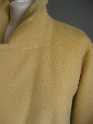 ANNALISA FERRO 100% WOOL COAT small 8 10 TRENCH long yellow BLOGGER mohair Italy - Picture 23 of 24