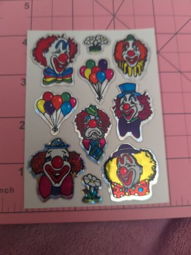 VINTAGE Stickers Vending Machine Clowns And Balloons Prism Sheet - 第 1/2 張圖片