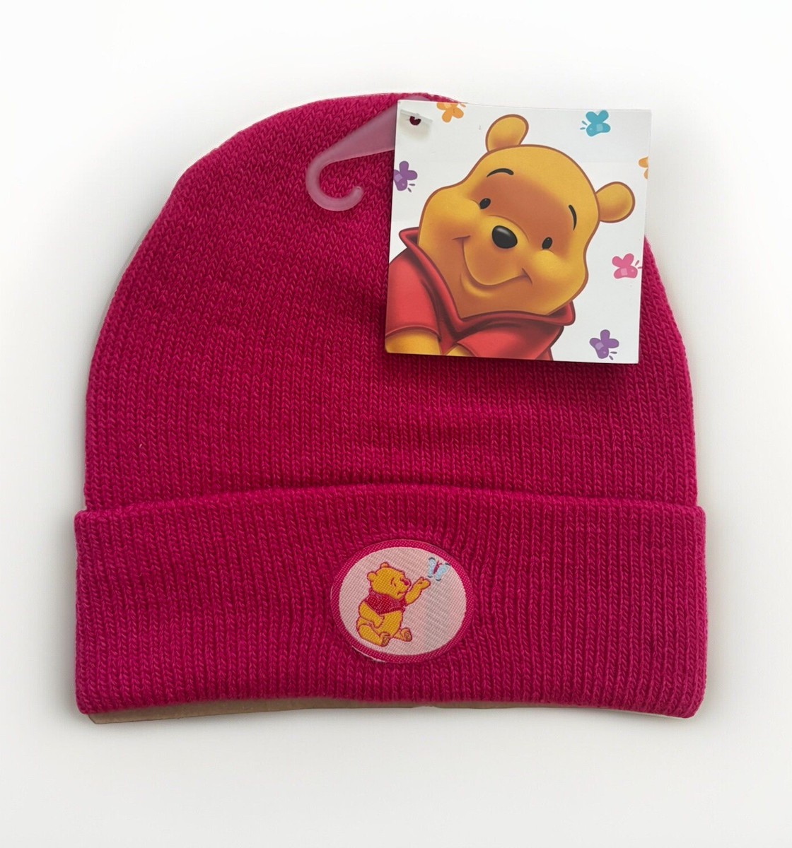 New Disney Winnie The Pooh Knit Hat Beanie Hot Pink