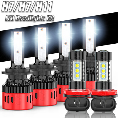 H7 H7 H11 6X 6000K White LED Headlight Fog Light For BMW 328i 2007-2015 2016