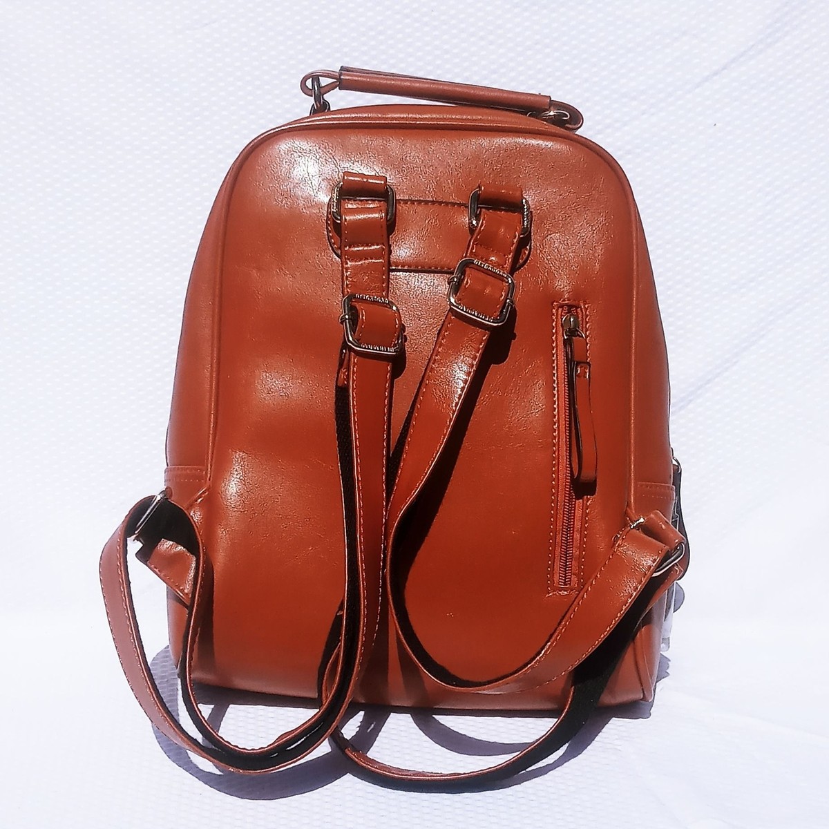 beibaobao backpack leather Beibaobao Women Backpack Faux Leather Brown British Style College L-15 Note  Bag