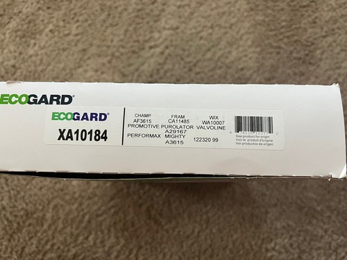 Ecogard Premium Air Filter XA10184 Fits Land Rover Range Rover Brand New - Picture 2 of 3