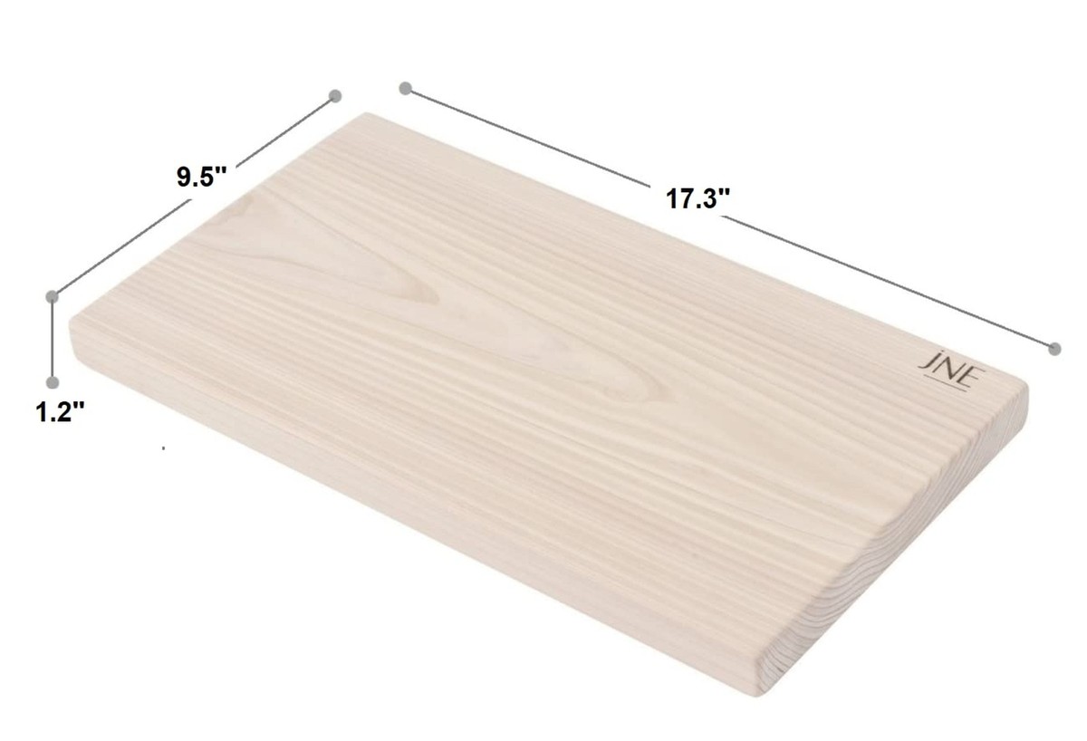 JNE Hinoki Cypress Reversible Wood Cutting Board, 17.3