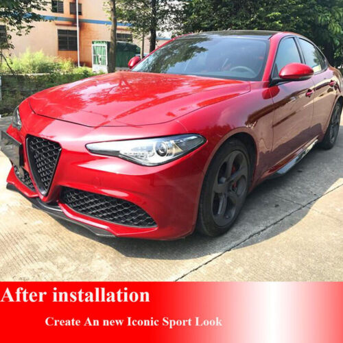 REAL CARBON Front Bumper Lip Chin Spoiler For Alfa Romeo Giulia Sport 2017-2020 - Foto 9 di 15