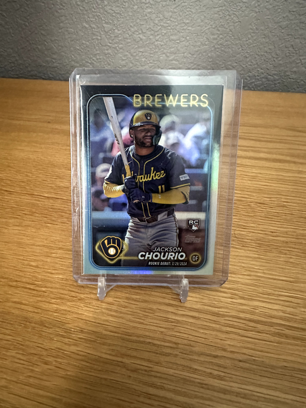 2024 Topps Update Series - Rookie Debut Rainbow Foil #US155 Jackson Chourio (RC)