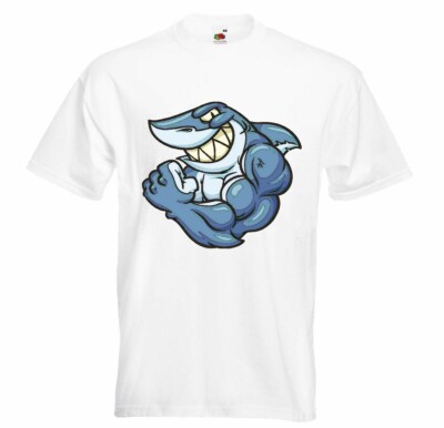 T-Shirt HAIFISCH SHARK HAI HAIFISCH SHARK ATTACK WEIßER HAI KATZENHAI SANDHAI