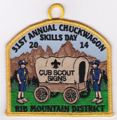 BOY SCOUT PATCH - SAMOSET COUNCIL - RIB MT. DIST - 2014 CHUCKWAGON - 31ST ANNUAL