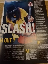 Vintage SLASH GUNS N ROSES / ZAKK WYLDE A4 POSTER RAW MAGAZINE CLIPPING 