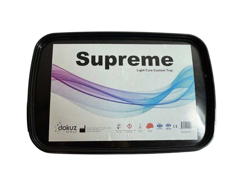 SUPREME Dental Light Cure Custom Tray Material - Pink - 2mm - 50 Pcs/Box