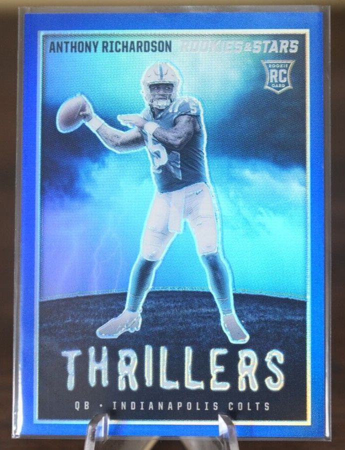 2023 Rookies & Stars Anthony Richardson Blue Prizm Thrillers Rookie RC #48/50