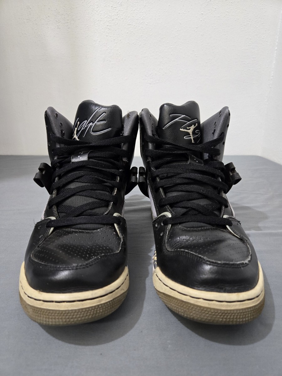 Size 10 - Jordan Flight 45 High Black Dark Grey Cement for