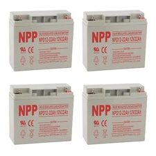 NPD12-22Ah (4pcs) 12V 22Ah Deep Cycle Battery For Jump Starter Pride Mobility