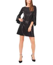 Vince Camuto Flounce Sleeve Dress - Rich Black L89316 Womens Size XXL