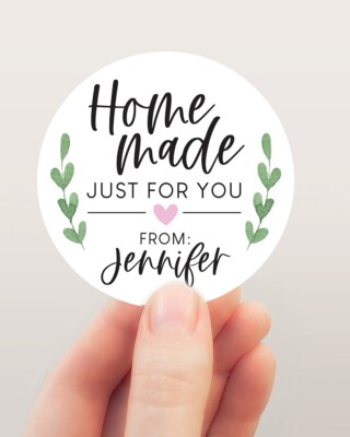 Personalized Stickers, Homemade Bakery Stickers, Homemade for You Stickers Tags