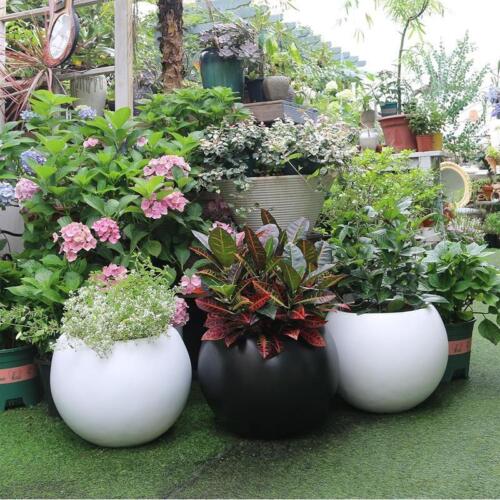 Large Fiberstone Planter W/ Drainage Hole Indoor Outdoor Garden Pot Plants New - Picture 10 of 10