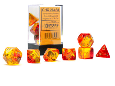 Gemini: Red-Yellow   Gold (Set aus 7 Würfeln)