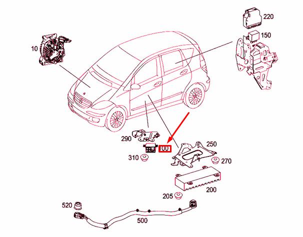 MERCEDES-BENZ A W169 Battery Decoupling Relay A0035422519