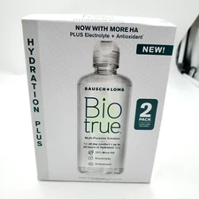 Biotrue Hydration Plus Multi Purpose Solution 2 Pack 10 oz Exp 07/25