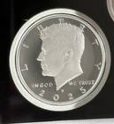 2025 S Silver Kennedy Half Dollar Gem  Proof 50c 50 Cents - 99.9 % Silver !