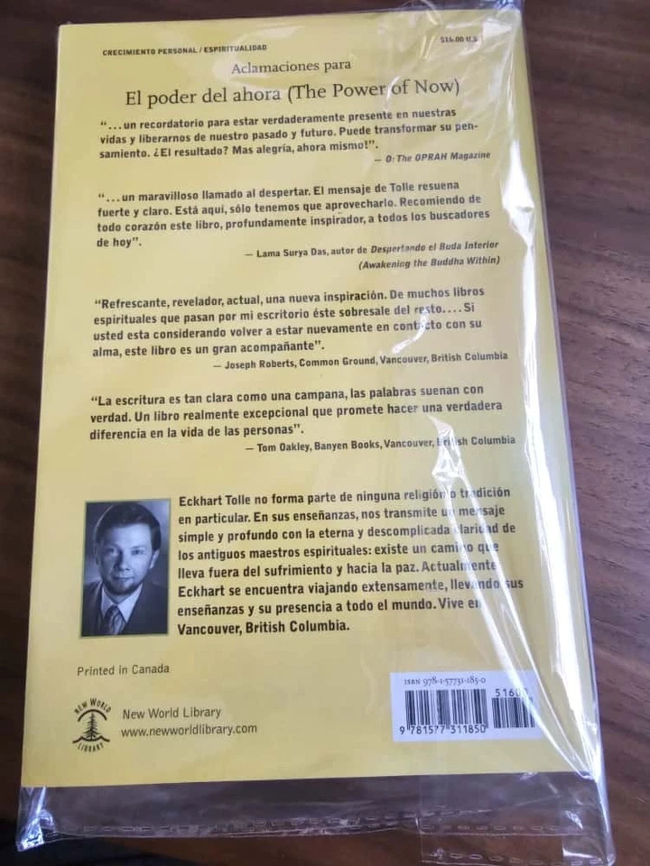 El Poder del Ahora – Eckhart Tolle – Edición en Español – - Image 2 of 2