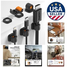 6 Pack Magnetic Cable Clips for Effortless Cable Management - Fits 7.5mm Cables