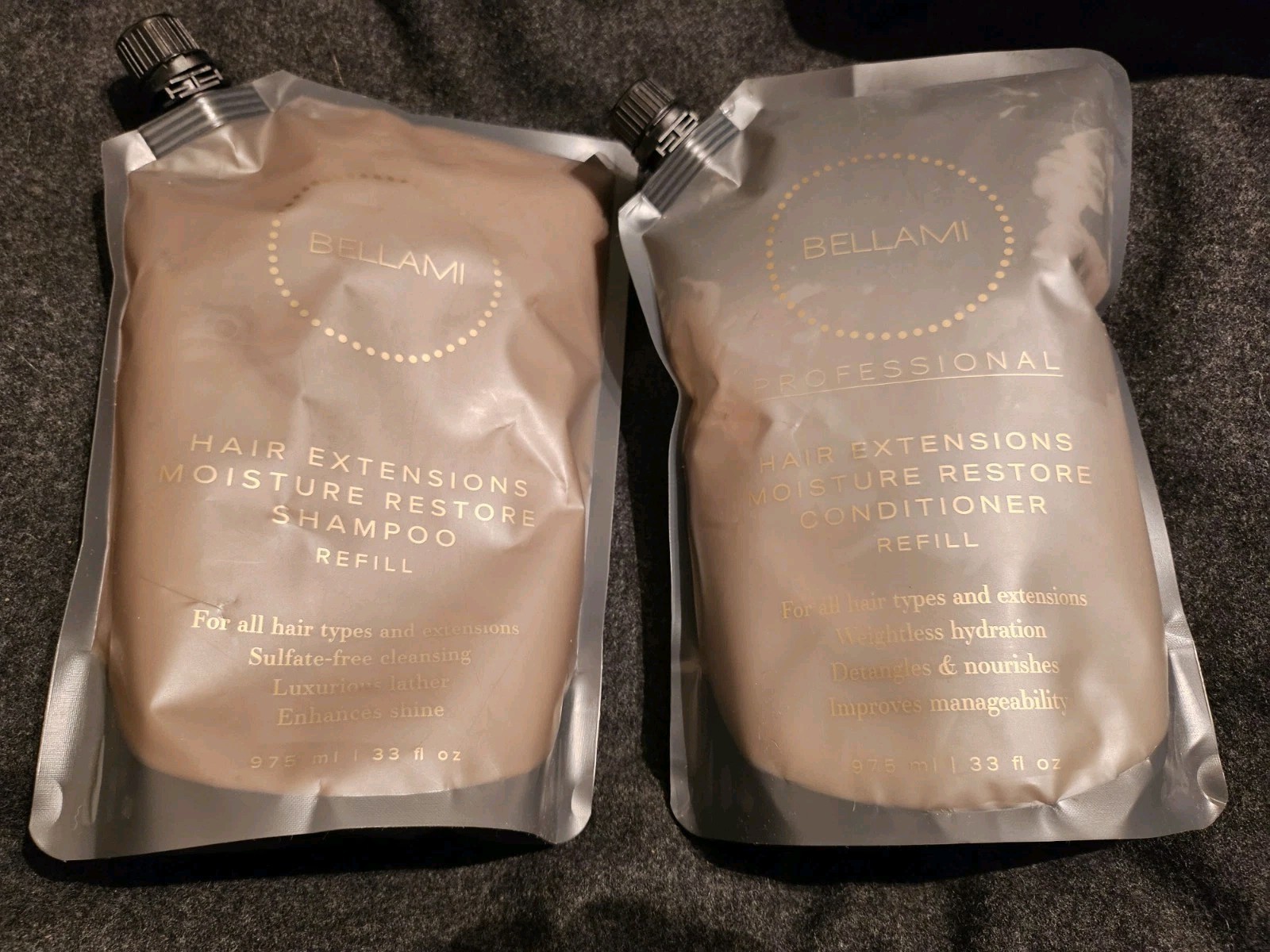 Bellami Moisture Restore Hair Extensions Shampoo & Conditioner 975 ml  33fl ea