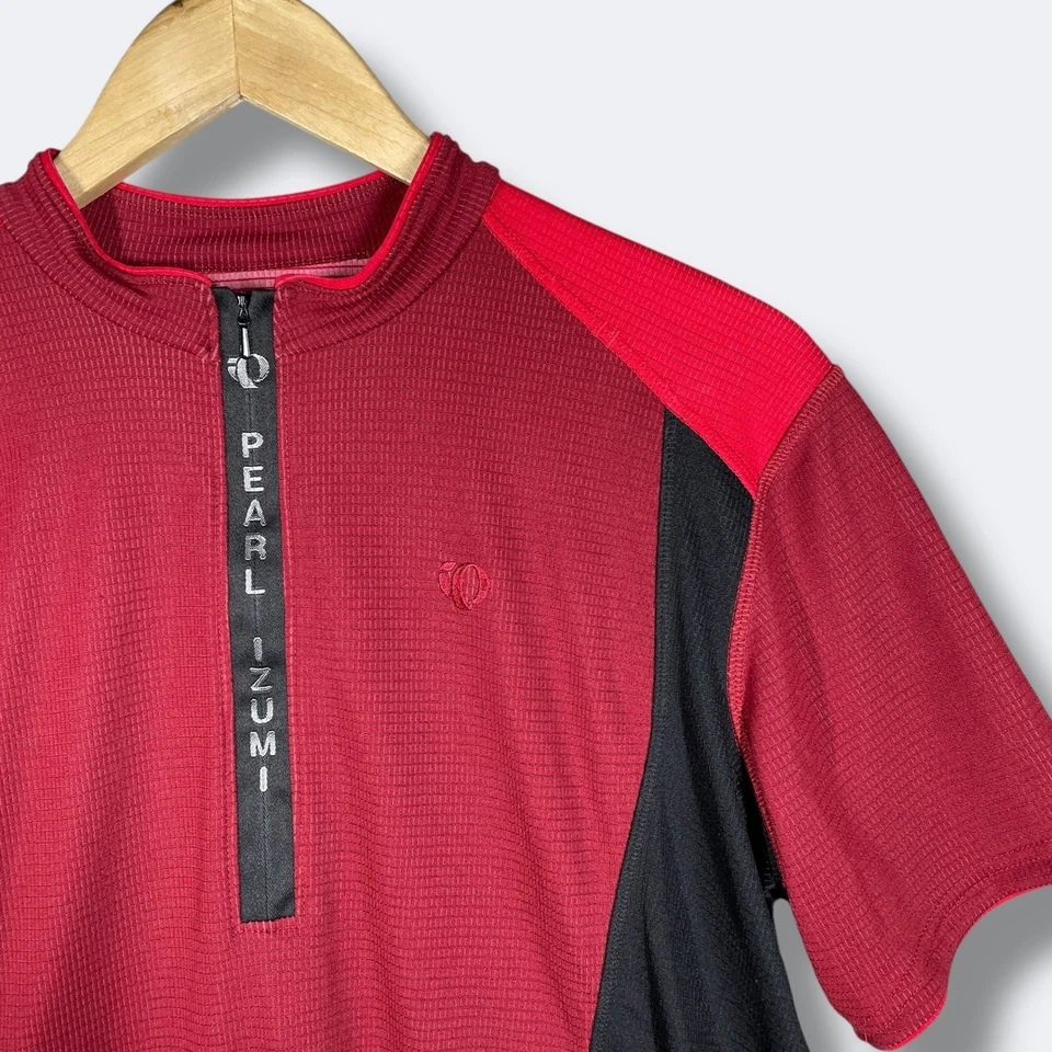 Camiseta deportiva elástica básica Pearl Izumi para hombre grande roja negra Foto 2 de 4