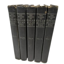 1904 The Works of Edgar Allan Poe Raven Edition 5 Vol Set P.F. Collier