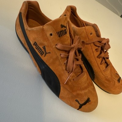 PUMA Low Top Brown Black Leather Athletic Sneakers Casual Sports Lace Up