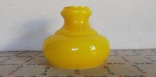 VINTAGE ANNI 70 / 80 - LAMPADARIO IN VETRO GIALLO - SOLO CAMPANA IN VETRO -