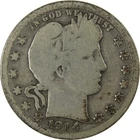 1914 S Barber Silver Quarter AG About Good Details 25c Coin SKU:I25787