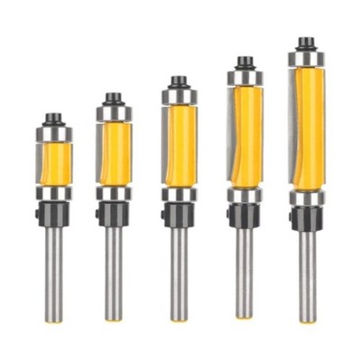 1/2'' Blade Diameter 5x Router Bits Top&Bottom Bearing Woodworking Cutter