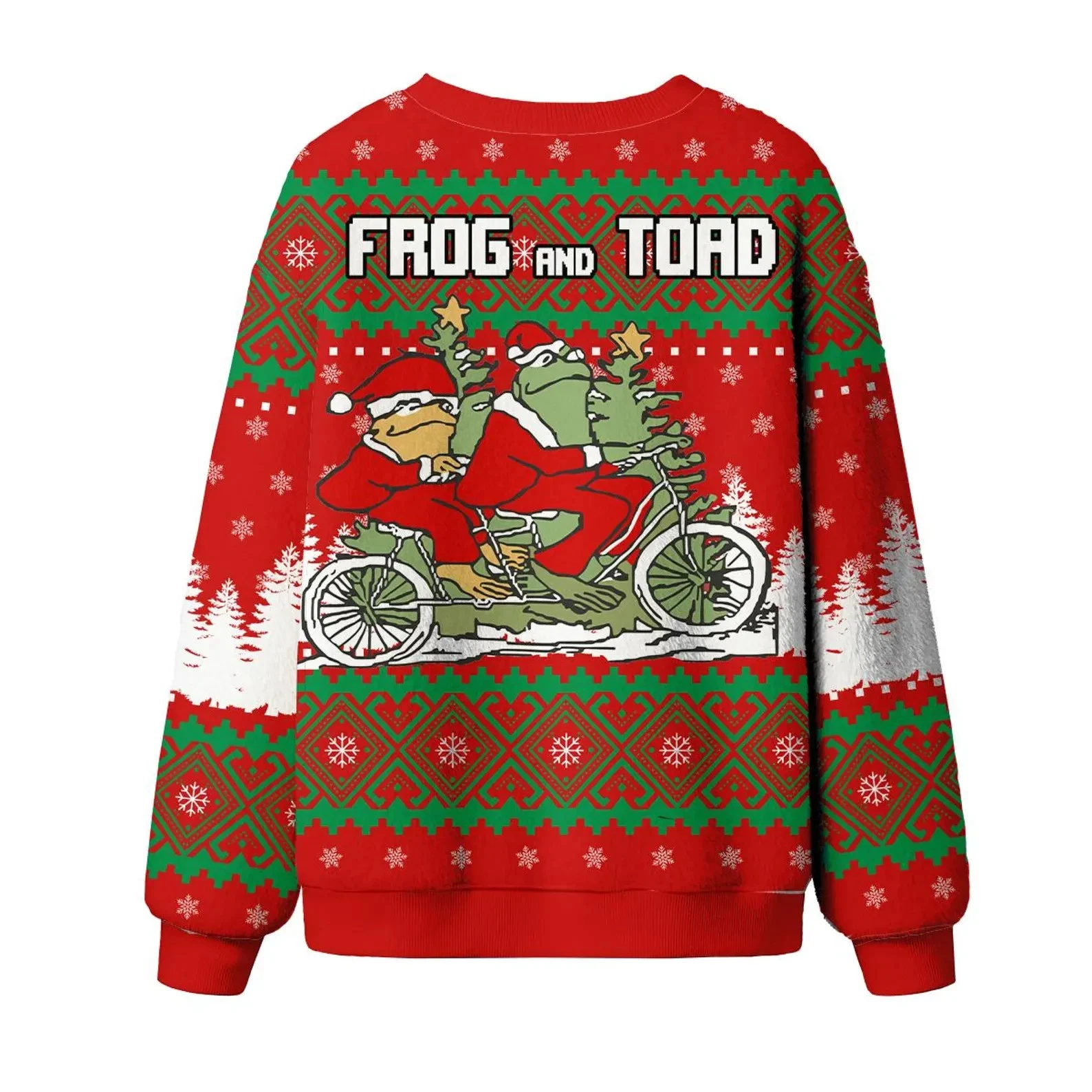 Frog And Toad Christmas 3D Print Ugly Sweatshirt