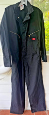 Dickies Coveralls Overalls Black Cotton Poly Long Sleeves 42R
