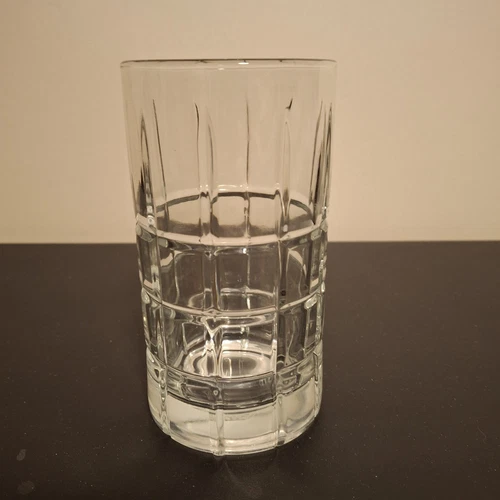 Anchor Hocking Tartan Clear Flat Tumbler 12 oz Drinking Glass, Vintage