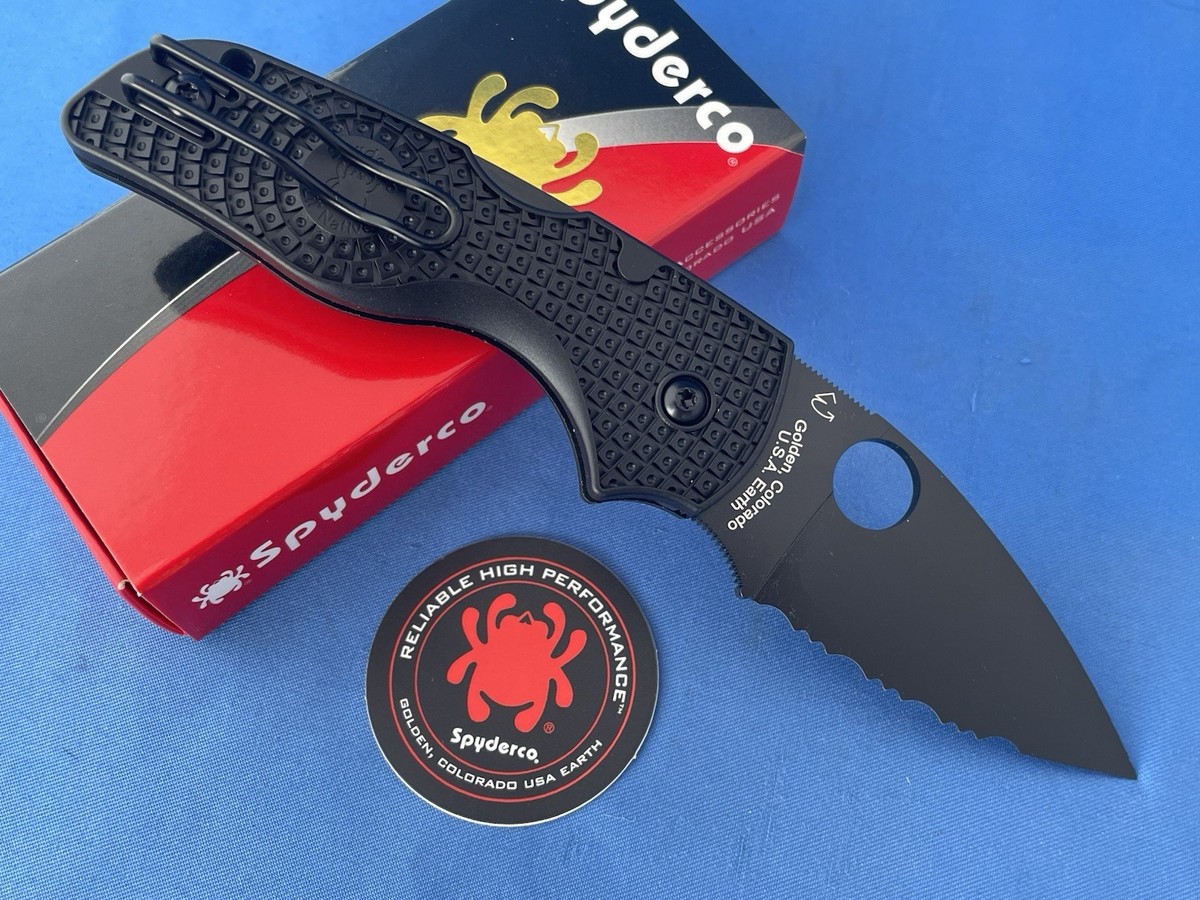 Spyderco C230SBBK Lil' Native Lightweight Knife Black BD1N