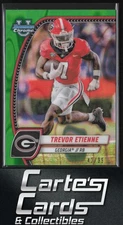 Trevor Etienne 2024 Bowman University Chrome #177 Green Lava Refractor 43/99
