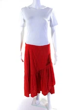 Love, Whit by Whitney Port Womens Red Ruffle Skirt Red Size 4 13462620