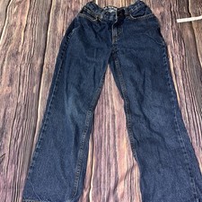 Cat And Jack Blue Jeans Straight Leg Size 12 Adj Waist