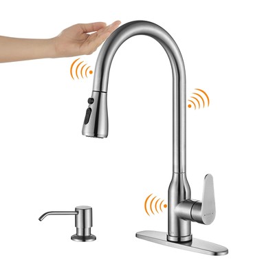 Touch Kitchen Faucet,Smart Kitchen Sink Faucet with Pull Down Sprayer, Touch ...