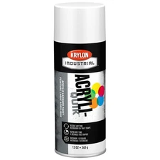 KRYLON INDUSTRIAL K01508A07 Spray Paint,White,Semi-Gloss 54TG74
