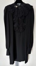 GUCCI Dress New with Tags Elegant Black Lace Design Size S 87cm Length
