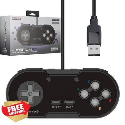 Retro-Bit Legacy 16 Wired Controller Switch PC Onyx