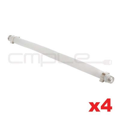 Flat Cord F Type Coaxial Cable Jumper 8'' In Type F TV Antenna Extender 4 PCS